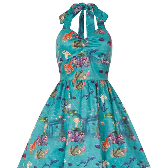 Lindy Bop Dresses & Skirts - Lindy Bop Lorelei Mermaid Halter Dress sz 4 EUC